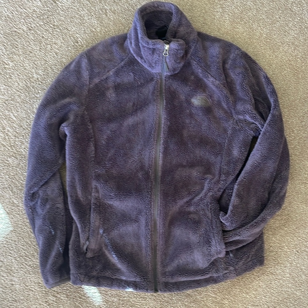 North face fuzzy full zip